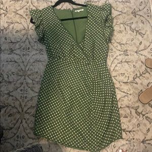 Tularosa green polka dot dress